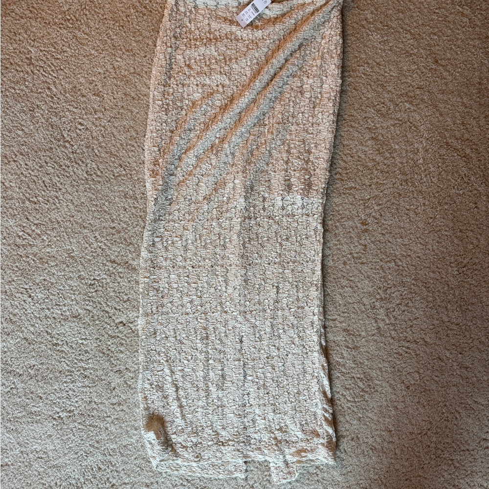 J. Crew Textured Cream Maxi Skirt
